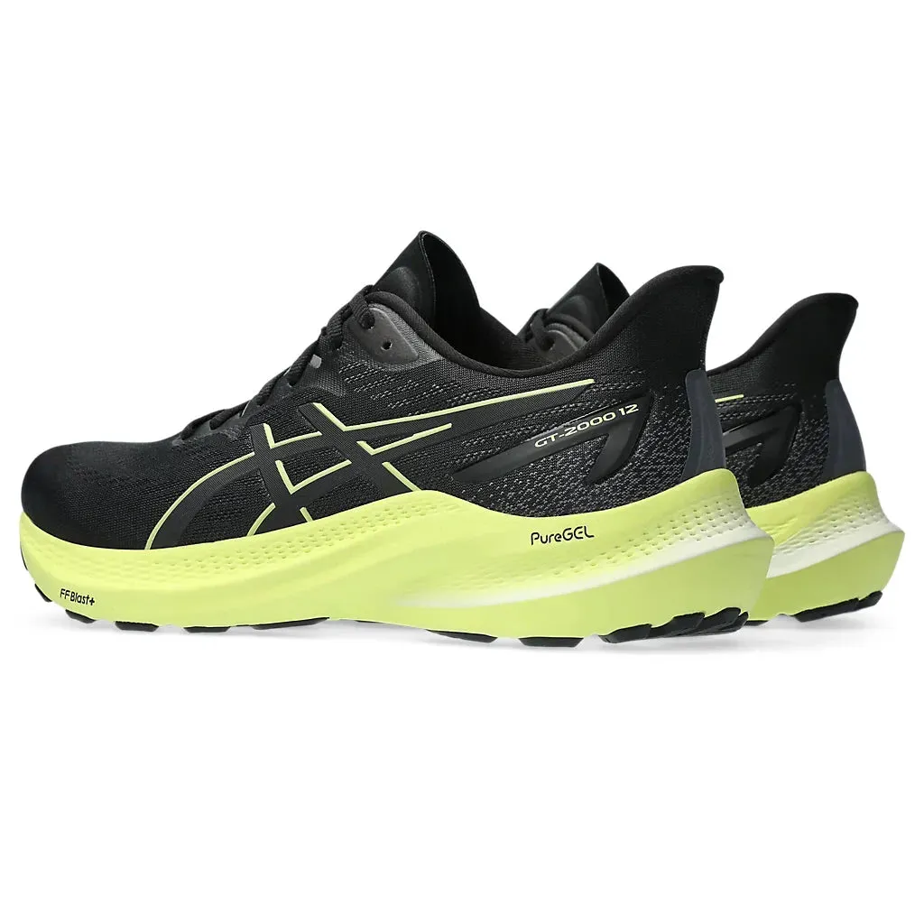 Men's Asics GT-2000 12 Black/Glow Yellow asics Shoes