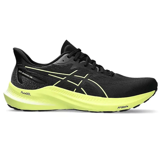 Men's Asics GT-2000 12 Black/Glow Yellow asics Shoes
