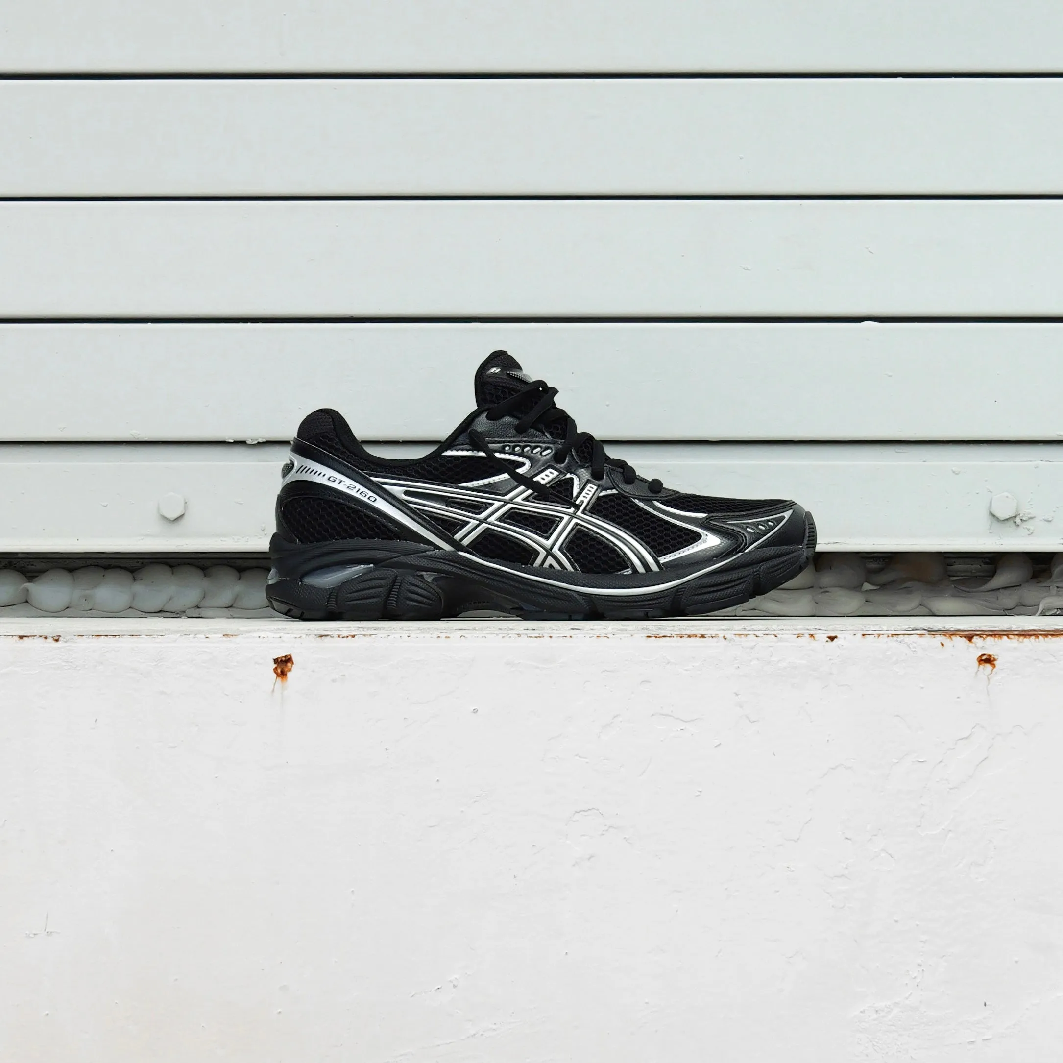 Mens Asics GT-2160 (Black/Pure Silver) Asics sport performance shoes