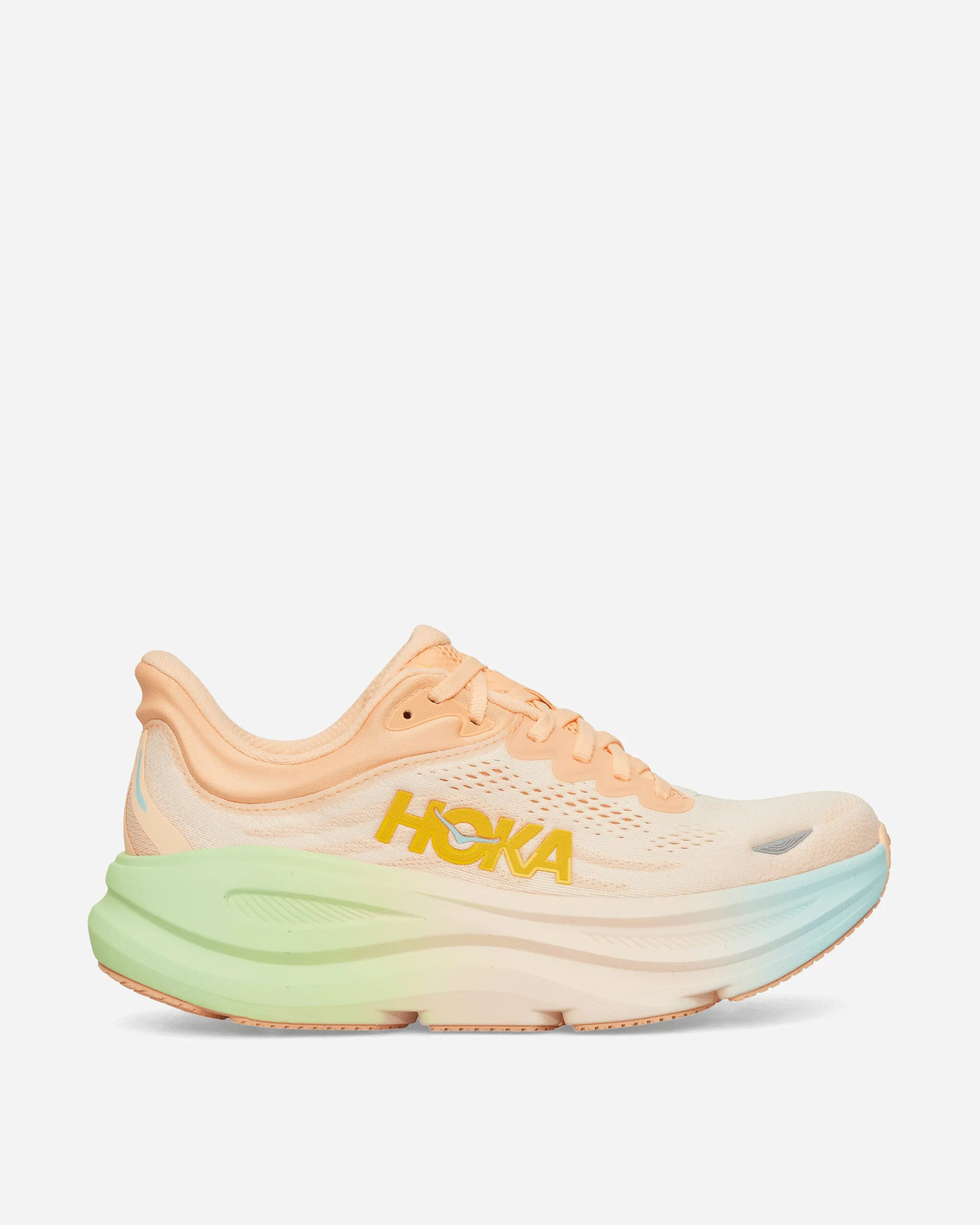 Men's Bondi 9 Sneakers Frost / Pale Tangerine Hoka One One men's shoes