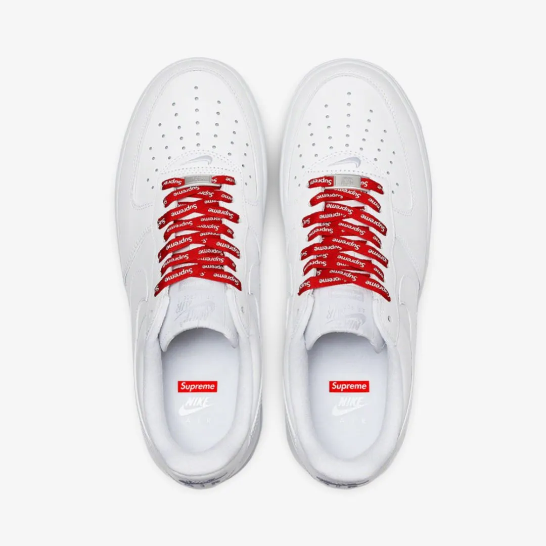 (Men's) Nike Air Force 1 Low SP x Supreme 'Box Logo' White (2020) CU9225-100 Nike Comfort Fit Lifestyle Shoes