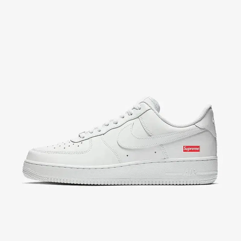 (Men's) Nike Air Force 1 Low SP x Supreme 'Box Logo' White (2020) CU9225-100 Nike shoes for versatile street looks