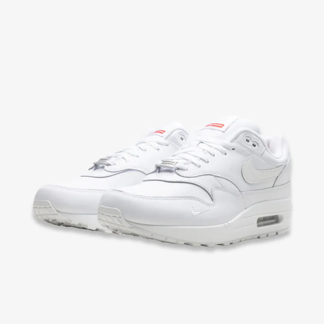 (Men's) Nike Air Max 1 '87 SP x Supreme 'Triple White' (2025) HF8813-100 Nike Comfort Fit Lifestyle Shoes