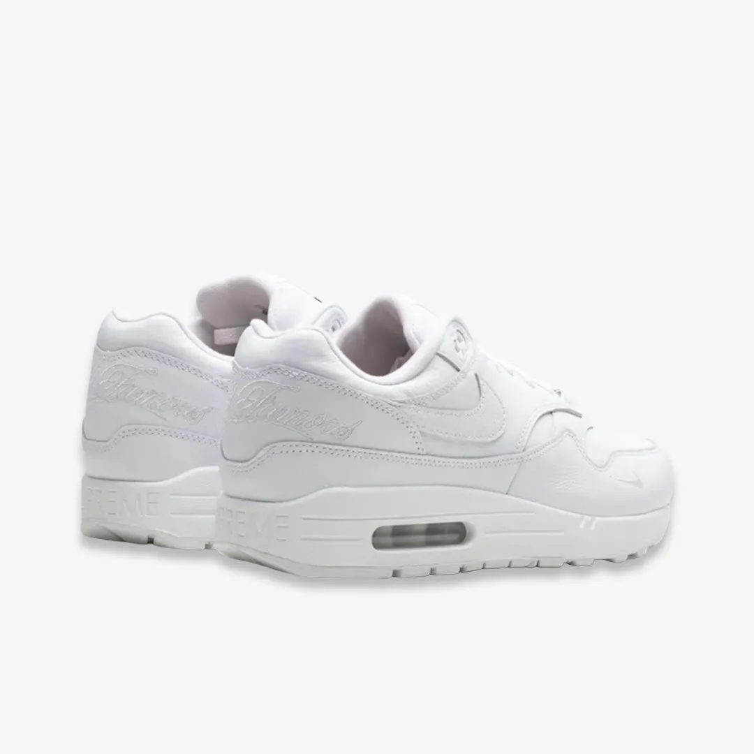 (Men's) Nike Air Max 1 '87 SP x Supreme 'Triple White' (2025) HF8813-100 Nike Comfort Fit Lifestyle Shoes
