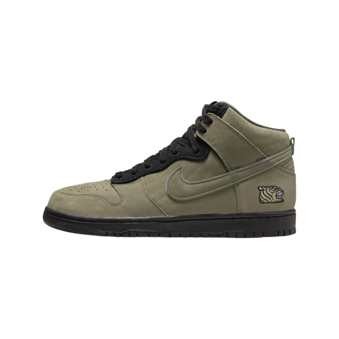 Men's Nike Dunk High SP Medium Olive Multi Black Nike Dunk sneakers with classic silhouette