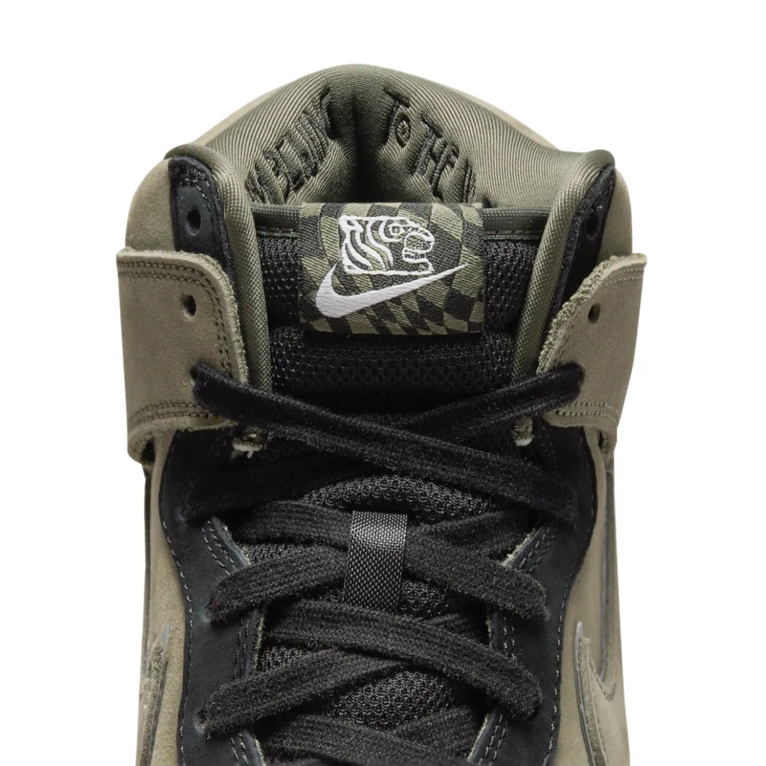 Men's Nike Dunk High SP Medium Olive Multi Black Iconic Sneakers