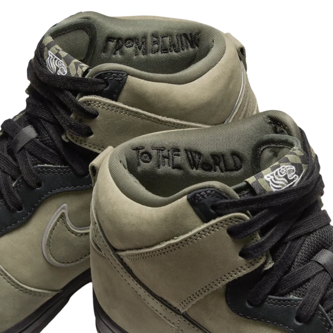 Men's Nike Dunk High SP Medium Olive Multi Black Iconic Sneakers