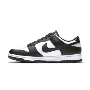 Men's Nike Dunk Low White Black White Nike Dunk sneakers with classic silhouette