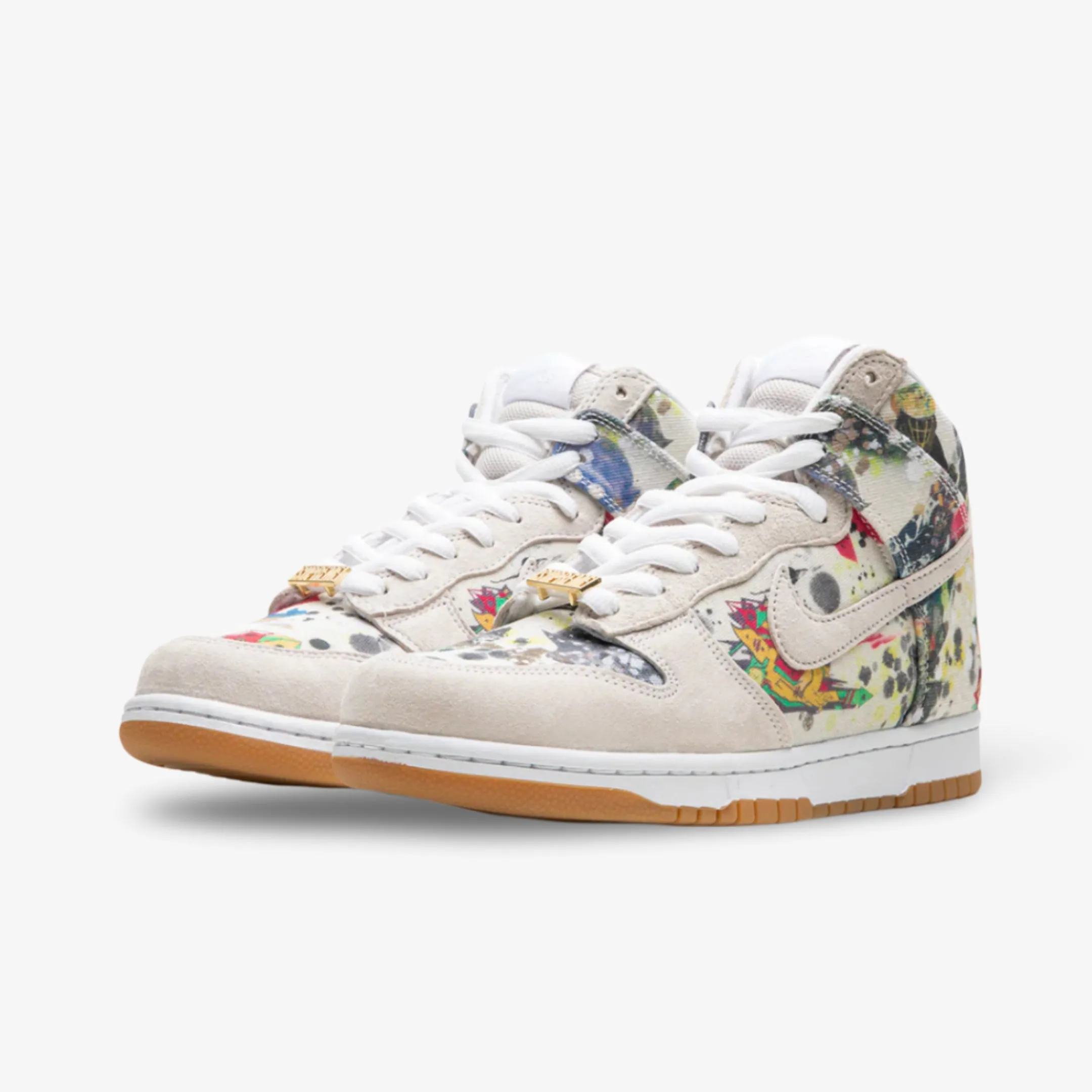 (Men's) Nike SB Dunk High OG QS x Supreme 'Rammellzee' (2023) FD8779-100 Nike Comfort Fit Lifestyle Shoes