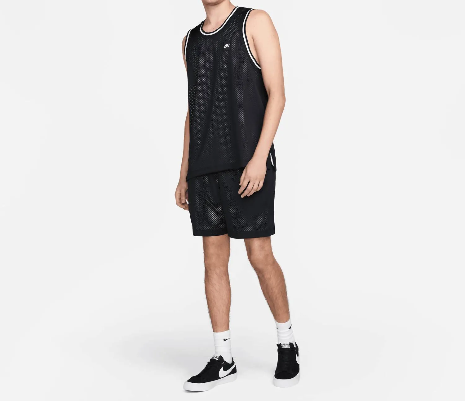 Men's Sb Reversible Basketball And Skate Jersey In Black/white