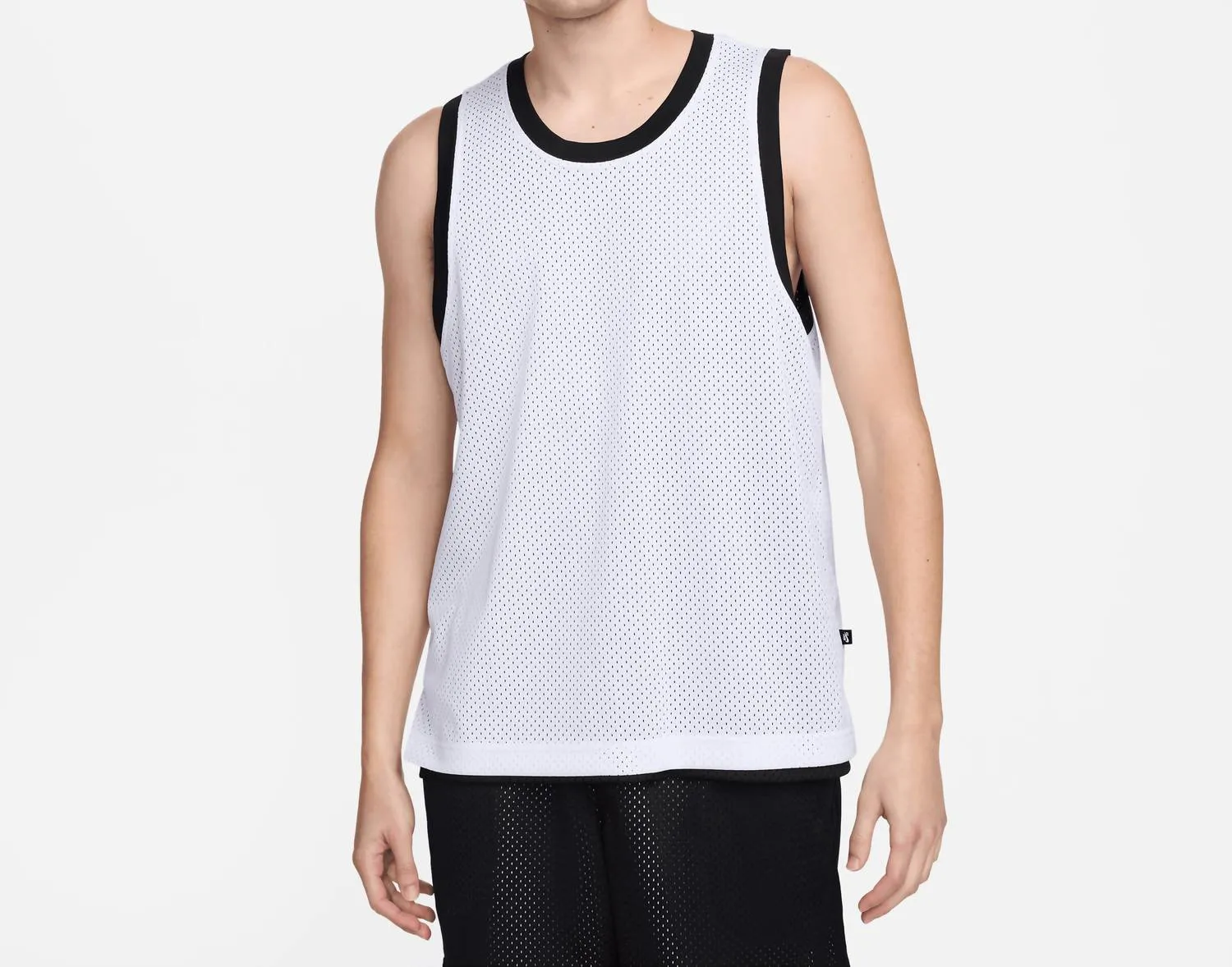 Men's Sb Reversible Basketball And Skate Jersey In Black/white