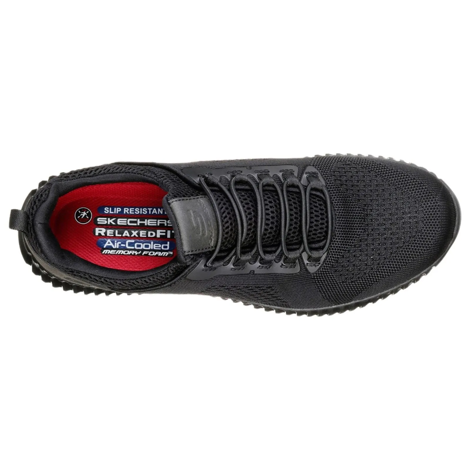 Men's Wide Fit Skechers 77188EC Cessnock Occupational Trainers - Black
