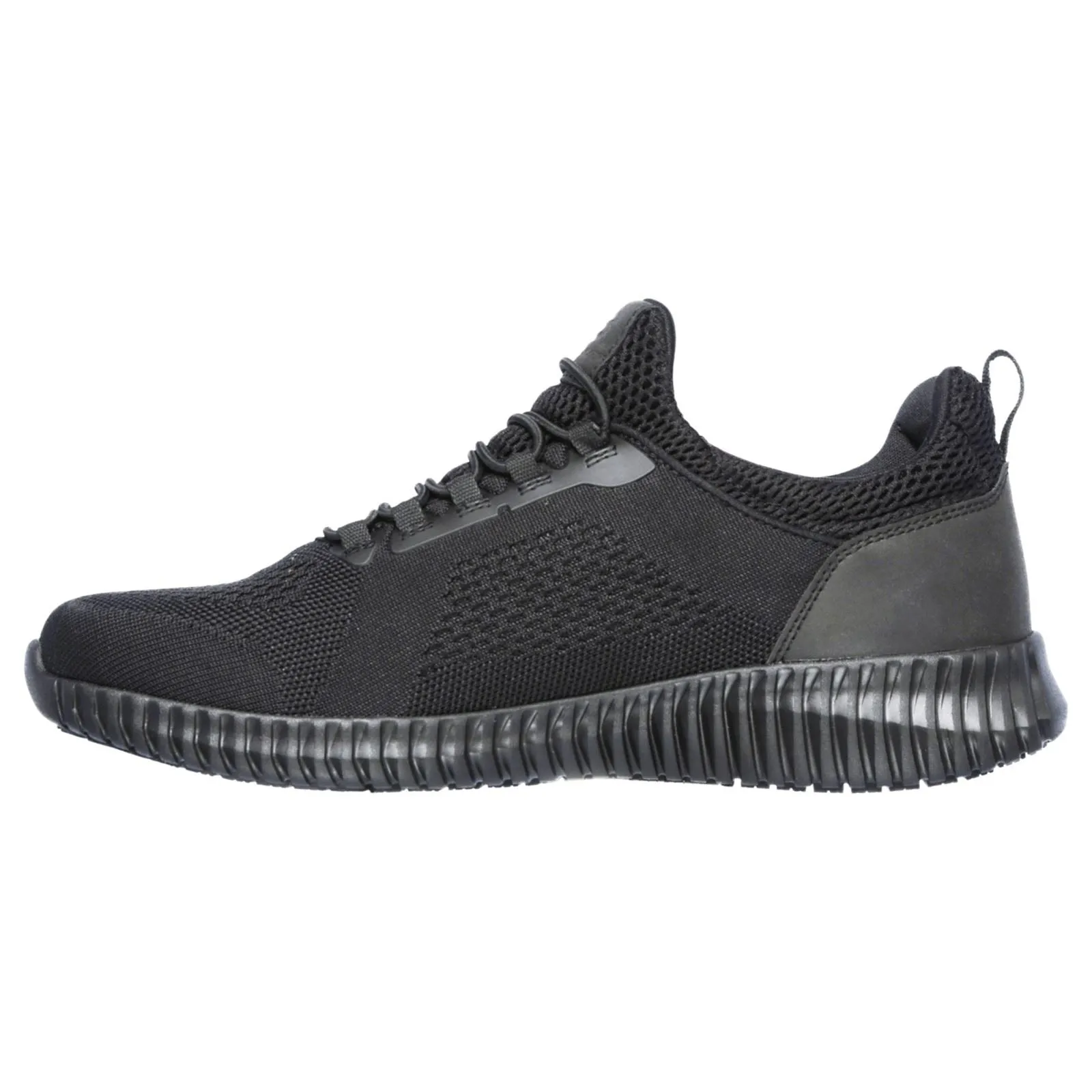 Men's Wide Fit Skechers 77188EC Cessnock Occupational Trainers - Black
