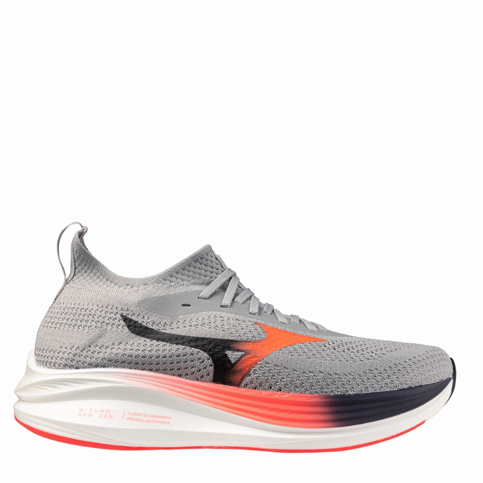 Mizuno Men's Neo Zen Running Shoes in Harbour Mist/Fiery Coral 2/Baritone Blue AW25 Mizuno durable running shoes for pavement