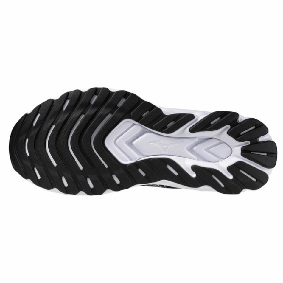 Mizuno Men's Wave Skyrise 6 Running Shoes in Black/White/Blue Pace SS25 Mizuno reliable running shoes
