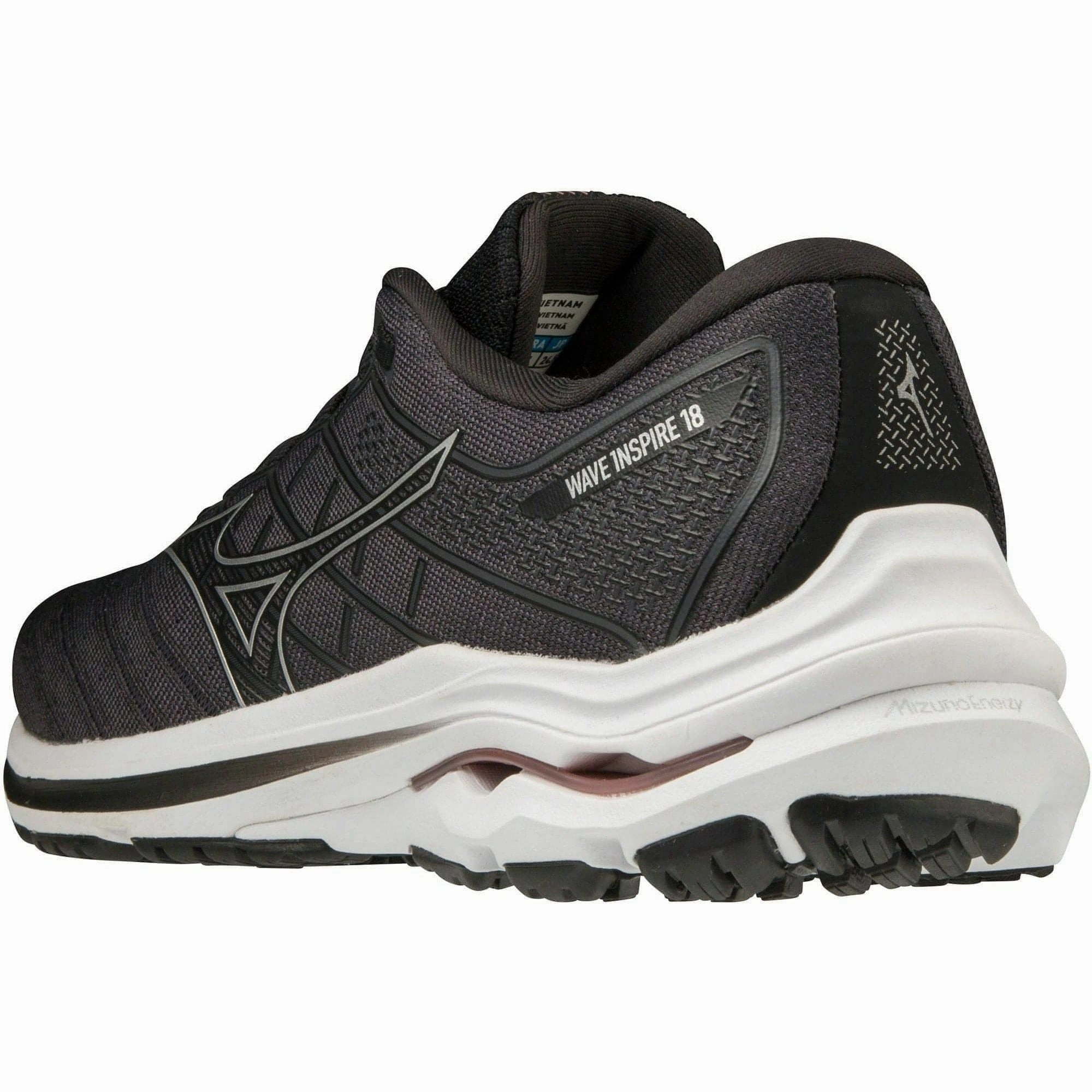 Mizuno Wave Inspire 18 WIDE FIT (D) Womens Running Shoes - Black Advanced Sport Runners