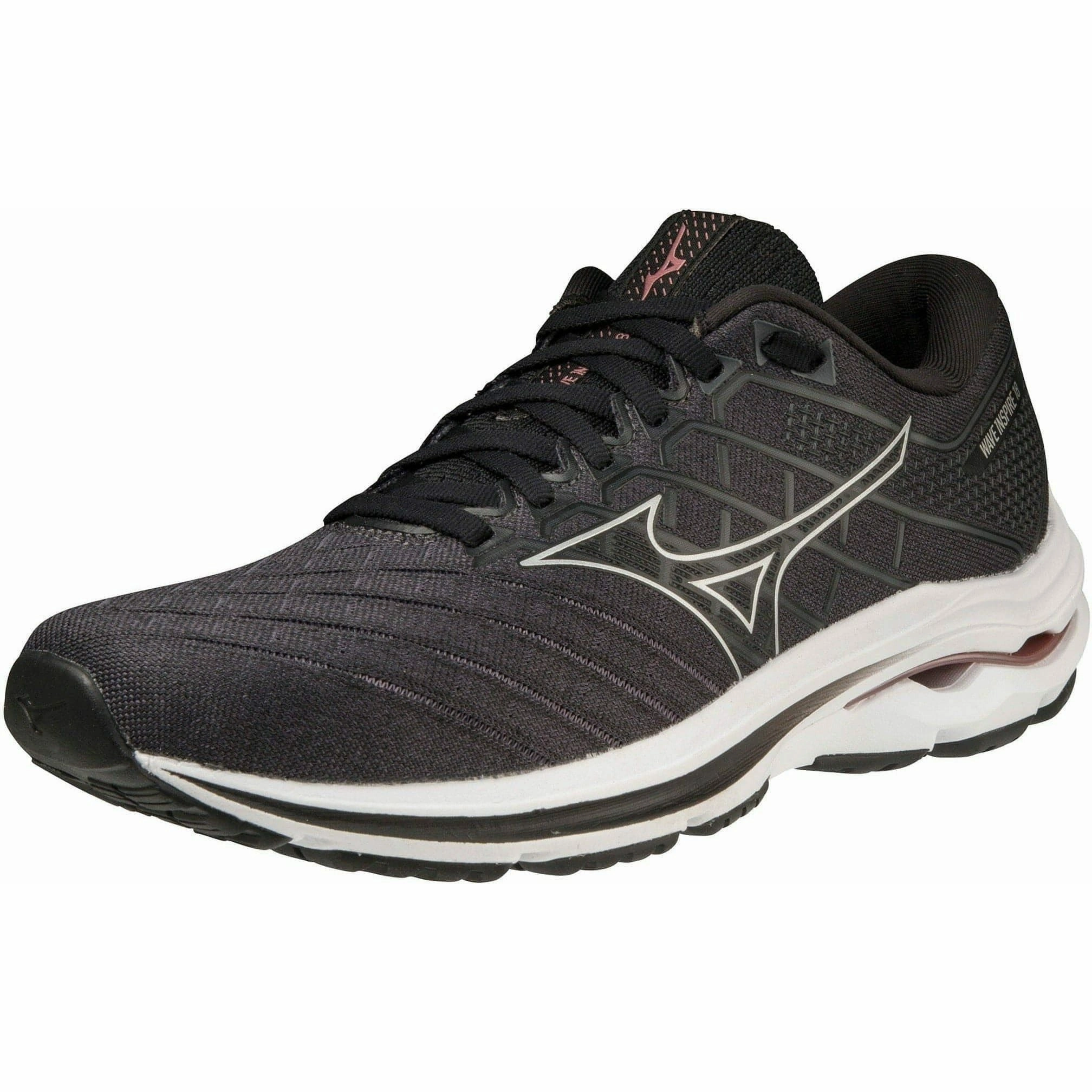 Mizuno Wave Inspire 18 WIDE FIT (D) Womens Running Shoes - Black Advanced Sport Runners