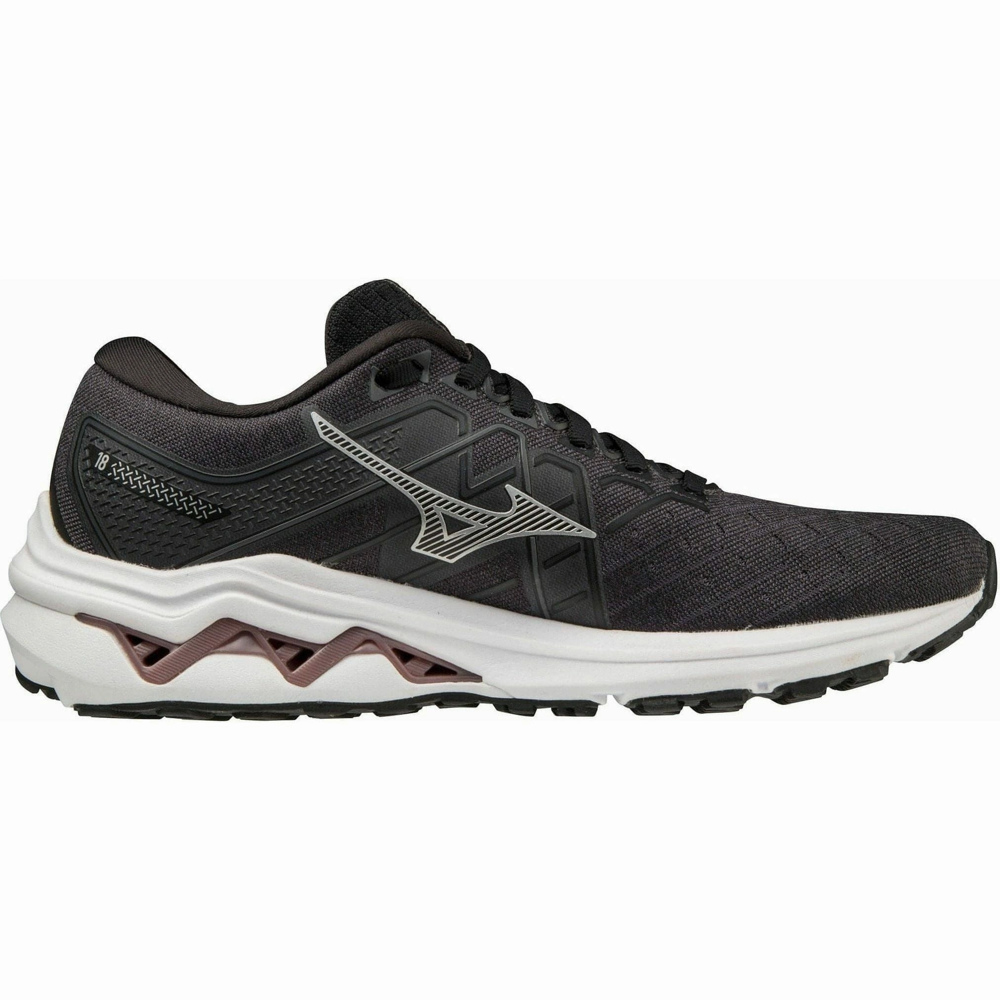 Mizuno Wave Inspire 18 WIDE FIT (D) Womens Running Shoes - Black Rebellion Race Shoes
