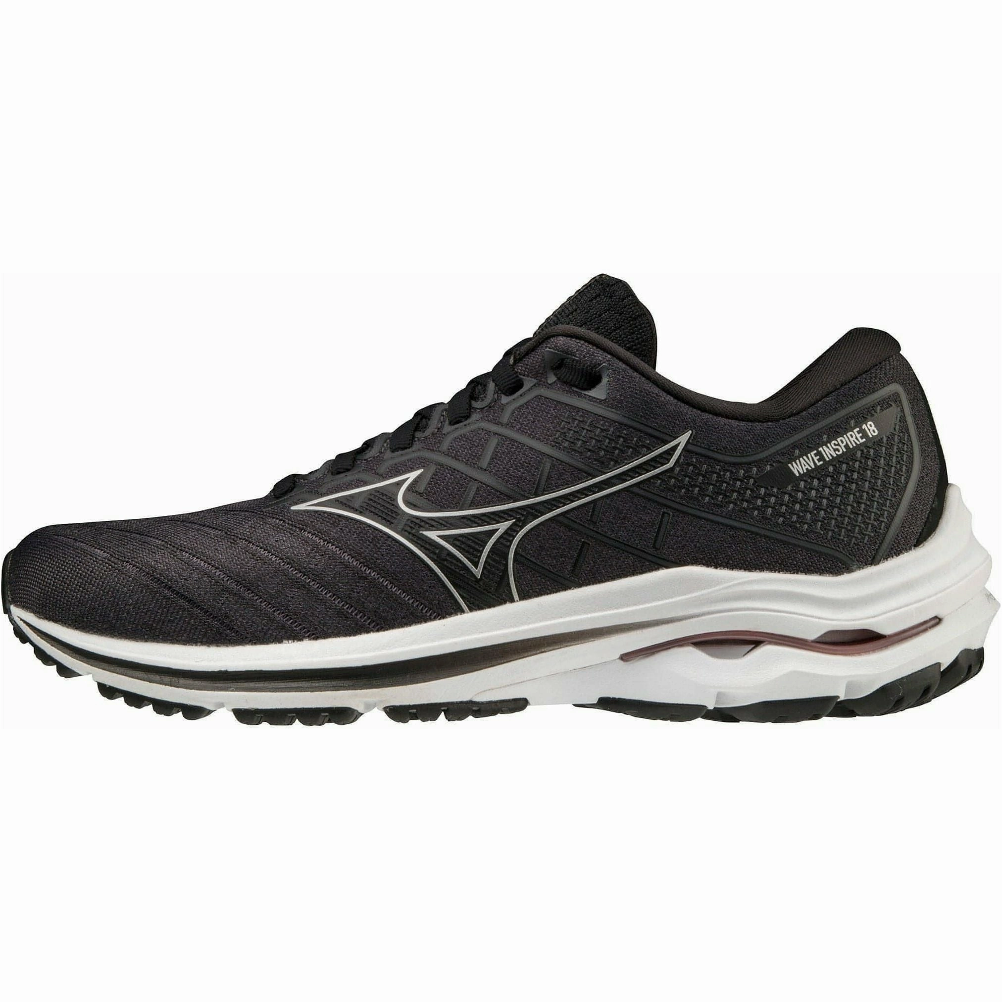 Mizuno Wave Inspire 18 WIDE FIT (D) Womens Running Shoes - Black Mizuno Wave Inspire style