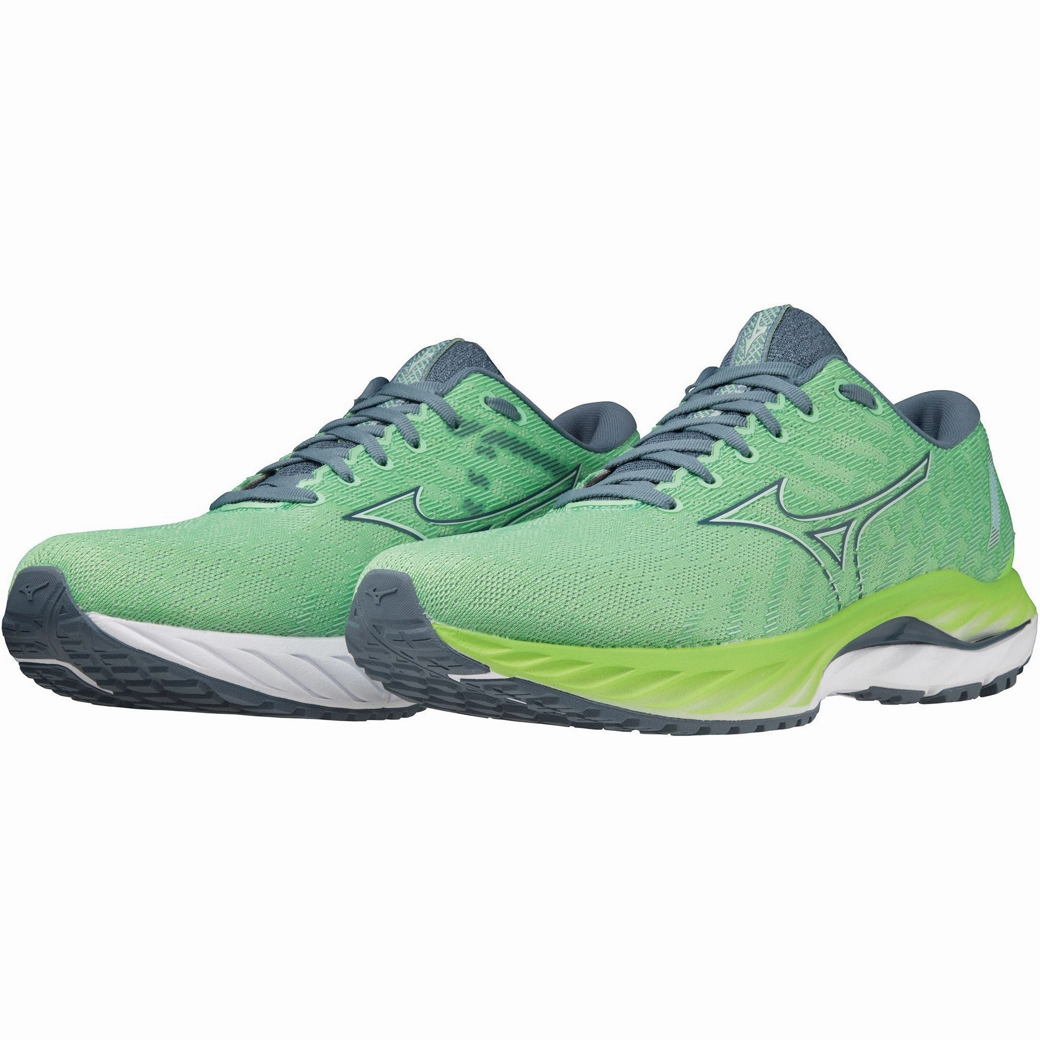 Mizuno Wave Inspire 19 Mens Running Shoes - Green Rebellion Race Shoes
