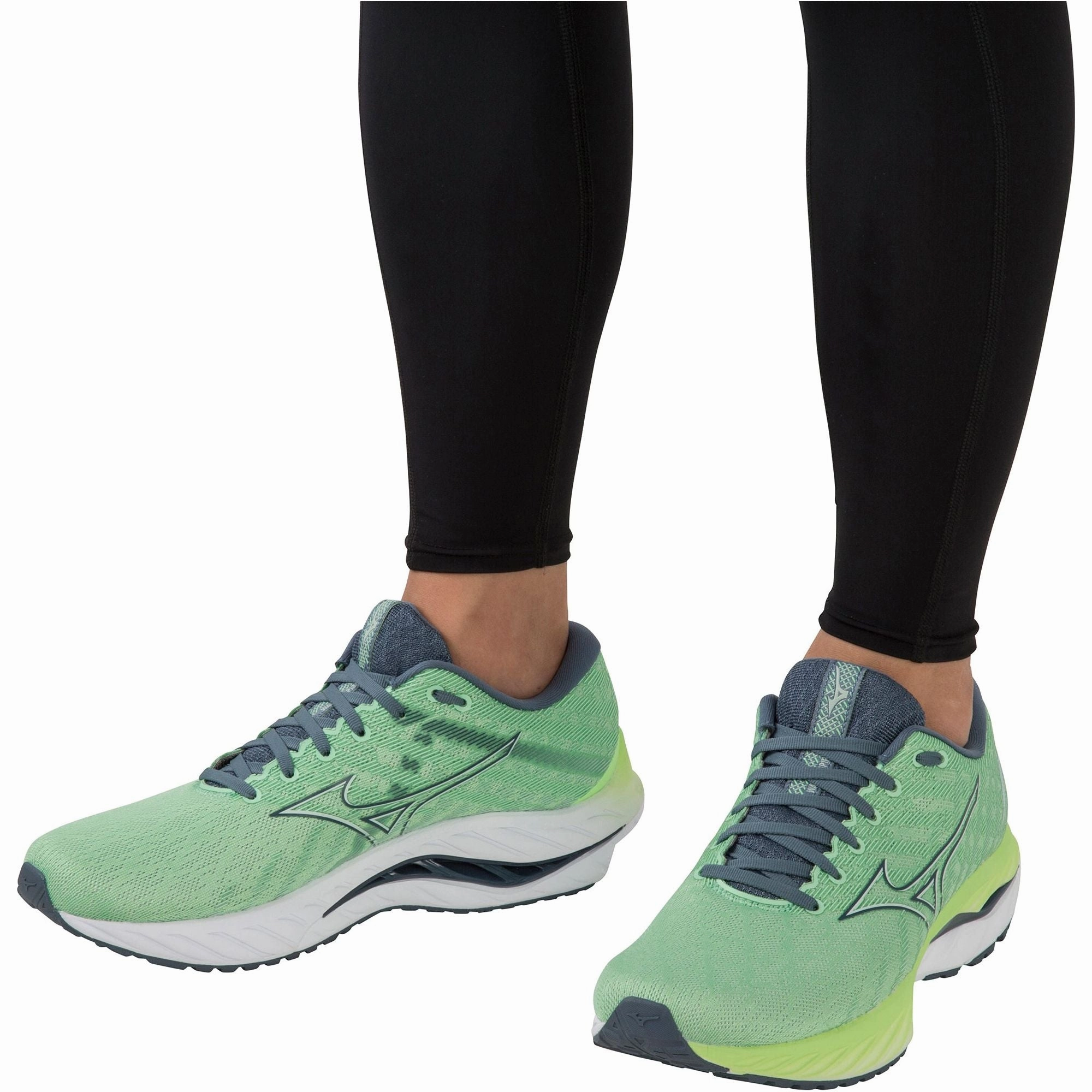 Mizuno Wave Inspire 19 Mens Running Shoes - Green Rebellion Race Shoes
