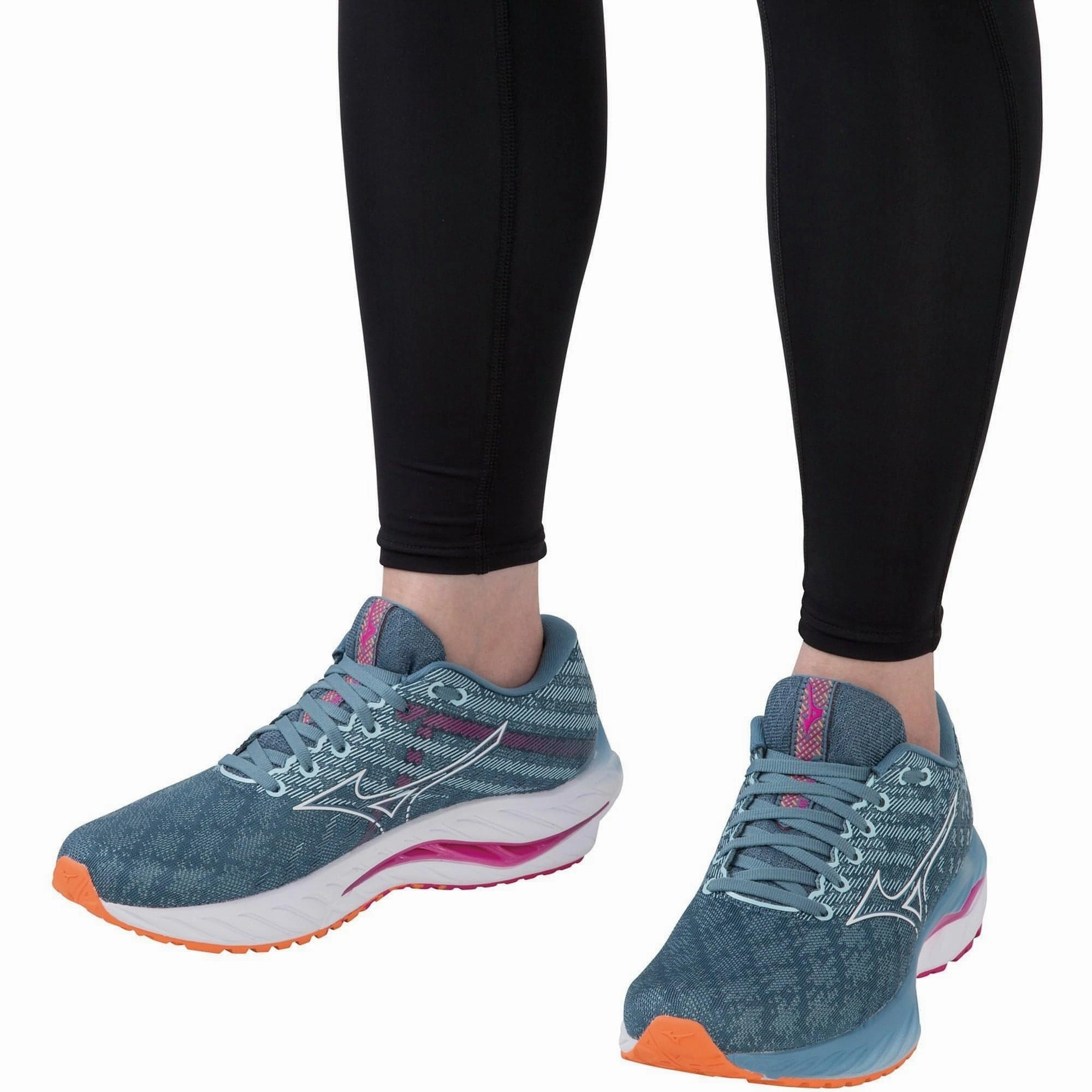 Mizuno Wave Inspire 19 Womens Running Shoes - Blue Rebellion Race Shoes