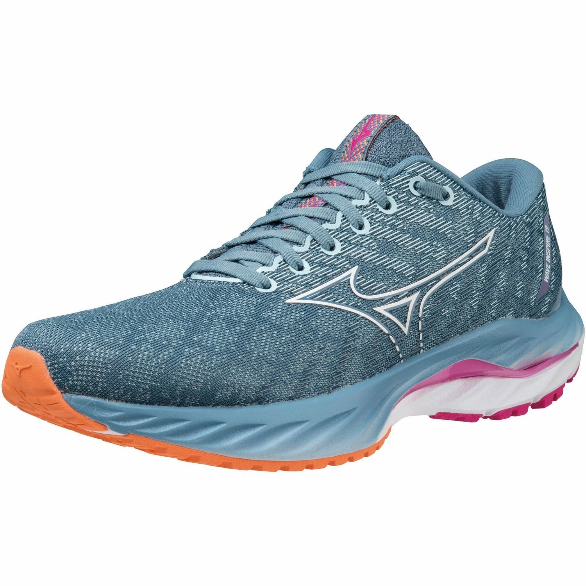 Mizuno Wave Inspire 19 Womens Running Shoes - Blue Rebellion Race Shoes