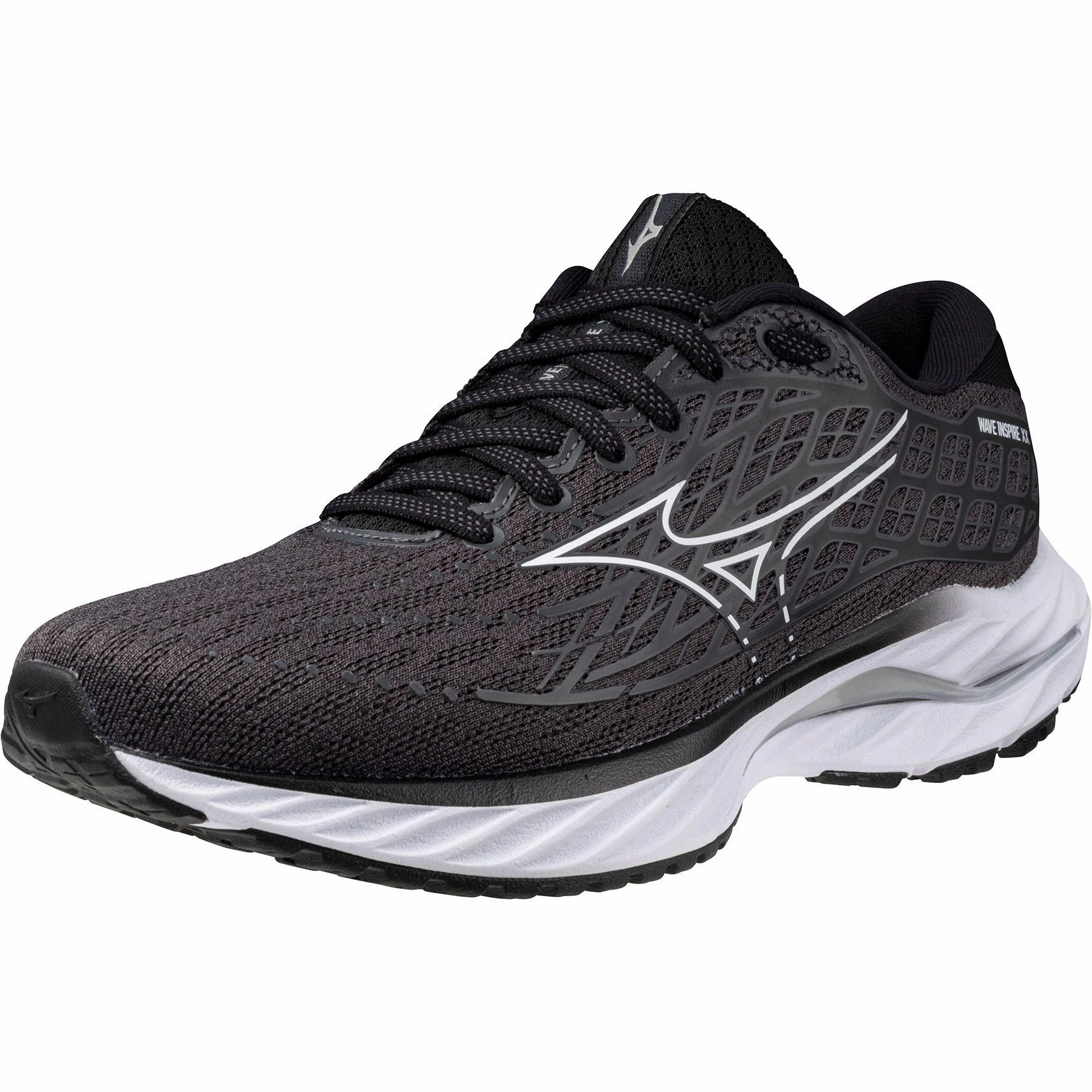 Mizuno Wave Inspire 20 WIDE FIT (D) Womens Running Shoes - Black Performance Sneakers