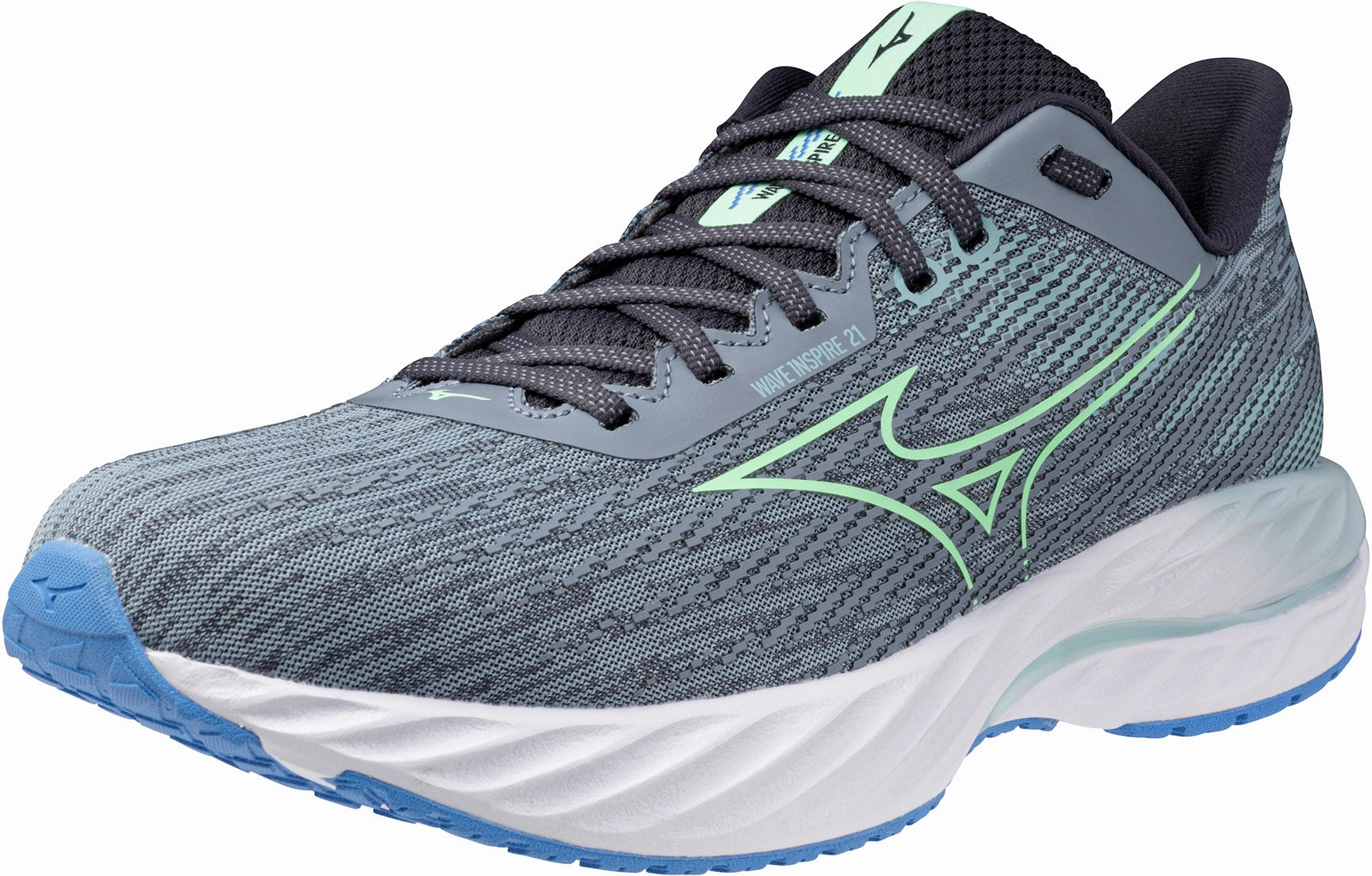 Mizuno Wave Inspire 21 Mens Running Shoes - Grey Performance Sneakers