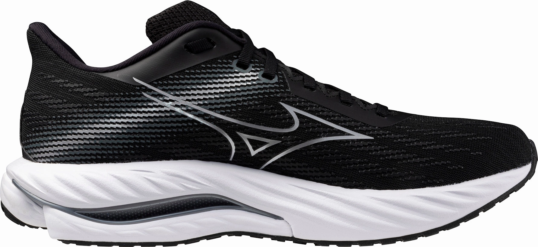 Mizuno Wave Inspire 21 WIDE FIT (2E) Mens Running Shoes - Black Performance Sneakers