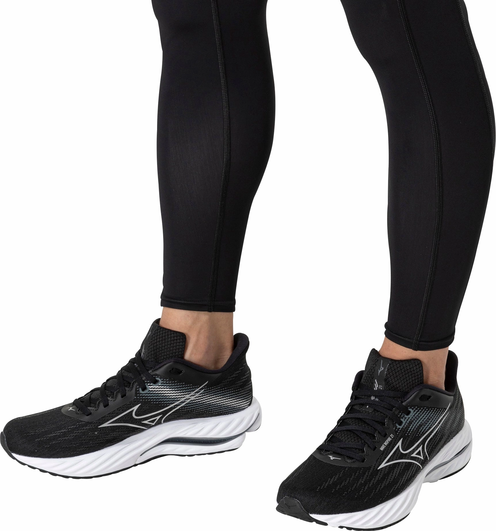 Mizuno Wave Inspire 21 WIDE FIT (2E) Mens Running Shoes - Black Rebellion Race Shoes