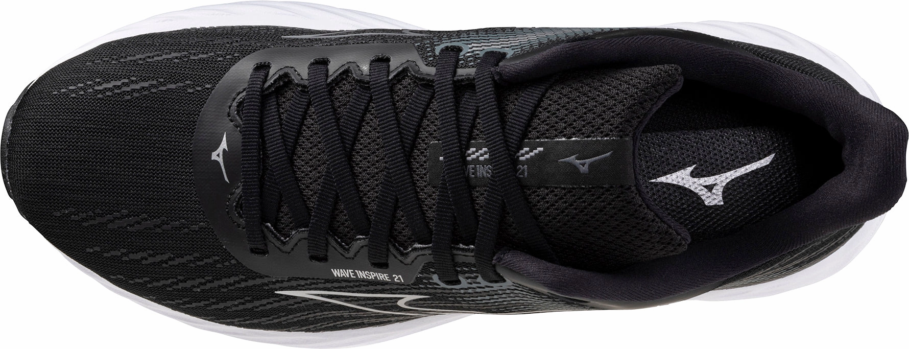 Mizuno Wave Inspire 21 WIDE FIT (2E) Mens Running Shoes - Black Rebellion Race Shoes