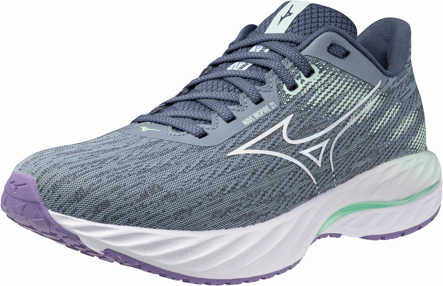 Mizuno Wave Inspire 21 Womens Running Shoes - Grey Performance Sneakers