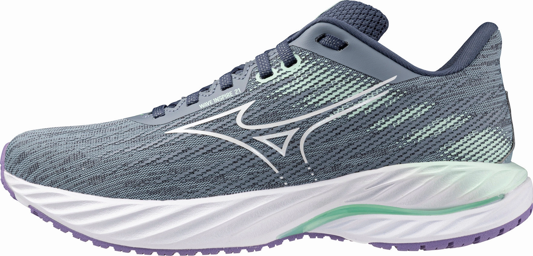 Mizuno Wave Inspire 21 Womens Running Shoes - Grey Mizuno performance sneakers for training