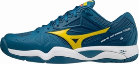 Mizuno Wave Intense Tour 5 Mens Tennis Shoes - Blue Mizuno footwear designs