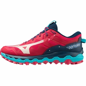 Mizuno Wave Mujin 9 Womens Trail Running Shoes - Red Mizuno footwear designs