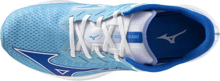 Mizuno Wave Rebellion Flash 2 Mens Running Shoes - Blue Rider Road Sneakers