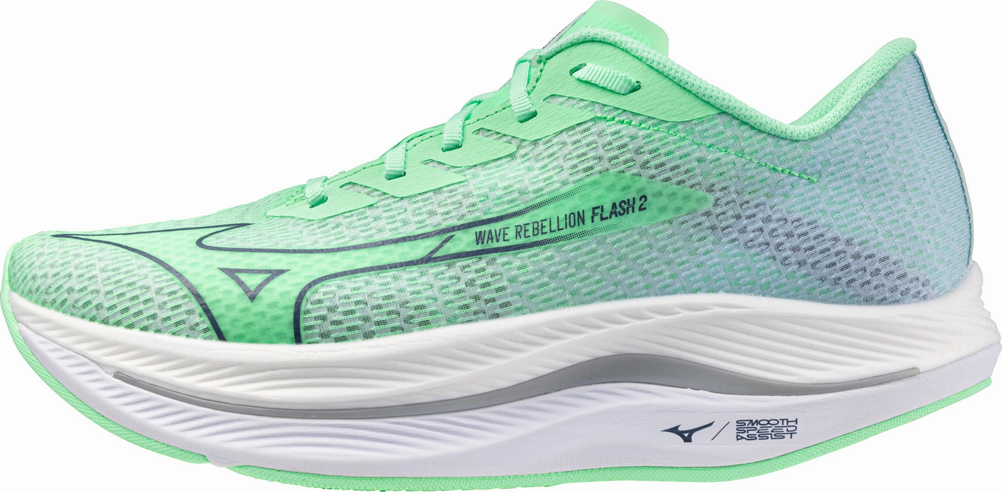Mizuno Wave Rebellion Flash 2 Mens Running Shoes - Green Mizuno performance sneakers for training
