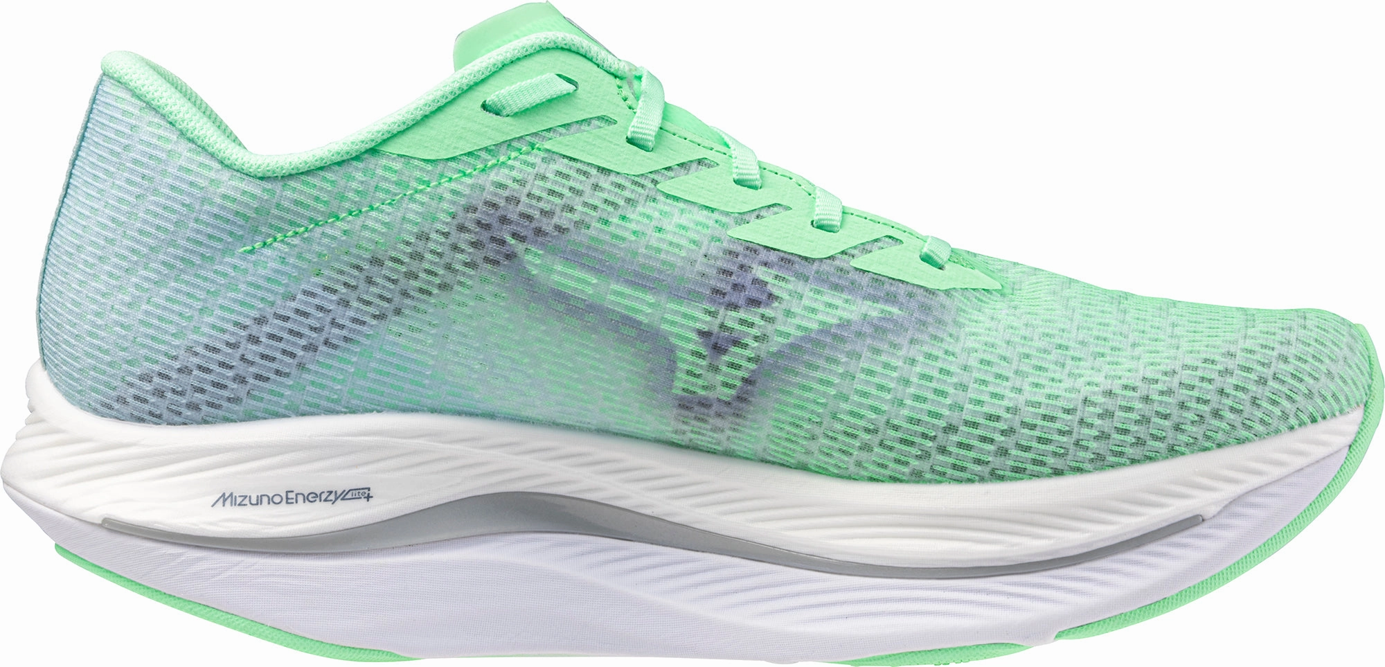 Mizuno Wave Rebellion Flash 2 Mens Running Shoes - Green Rider Road Sneakers