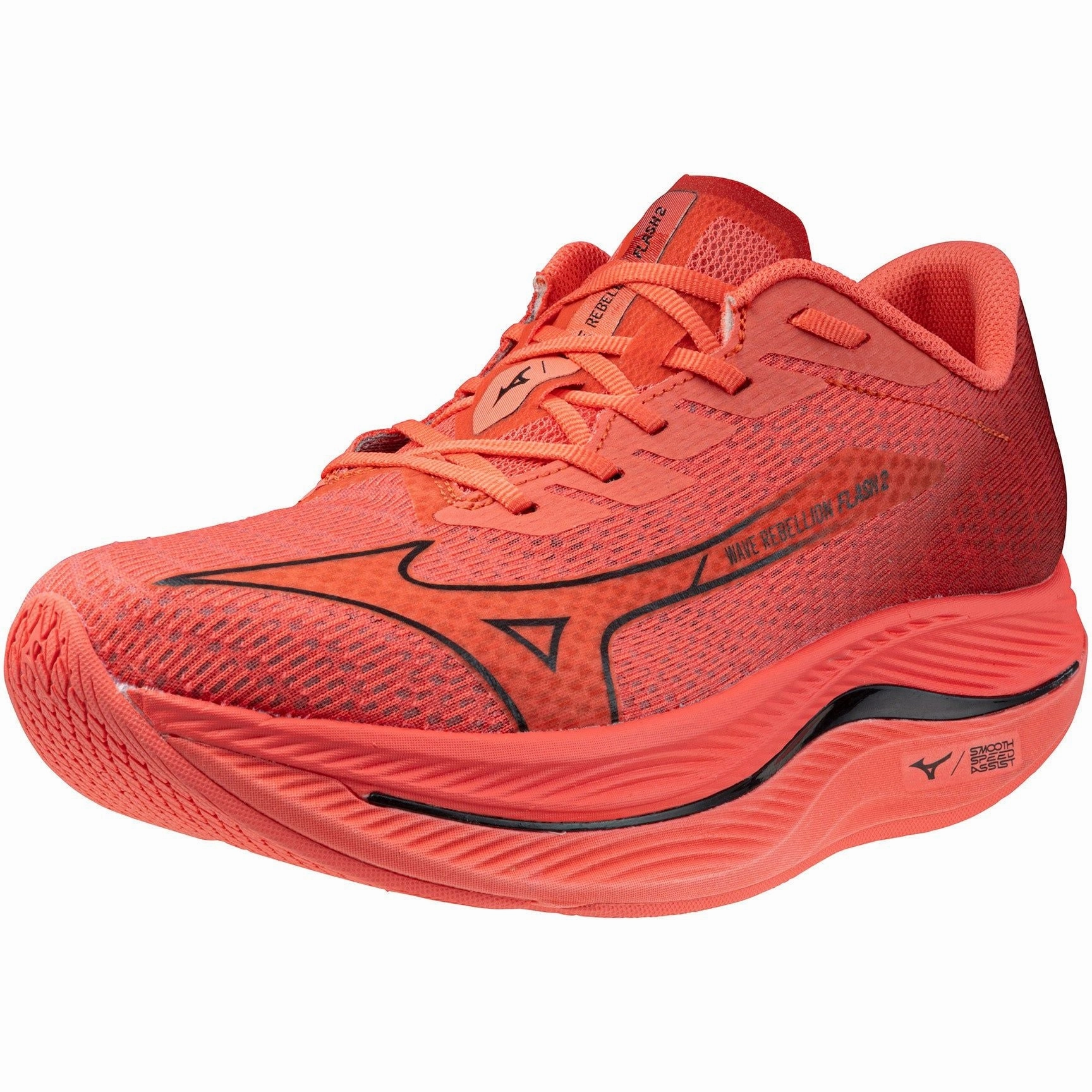 Mizuno Wave Rebellion Flash 2 Running Shoes - Red Performance Sneakers