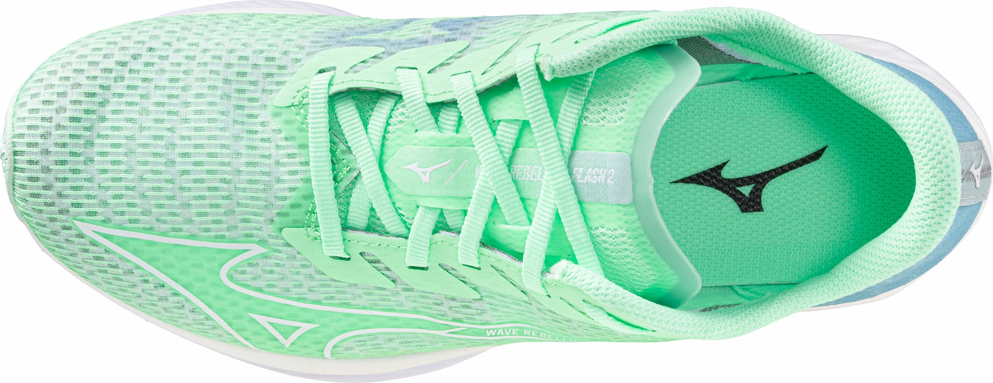 Mizuno Wave Rebellion Flash 2 Womens Running Shoes - Green Rider Road Sneakers