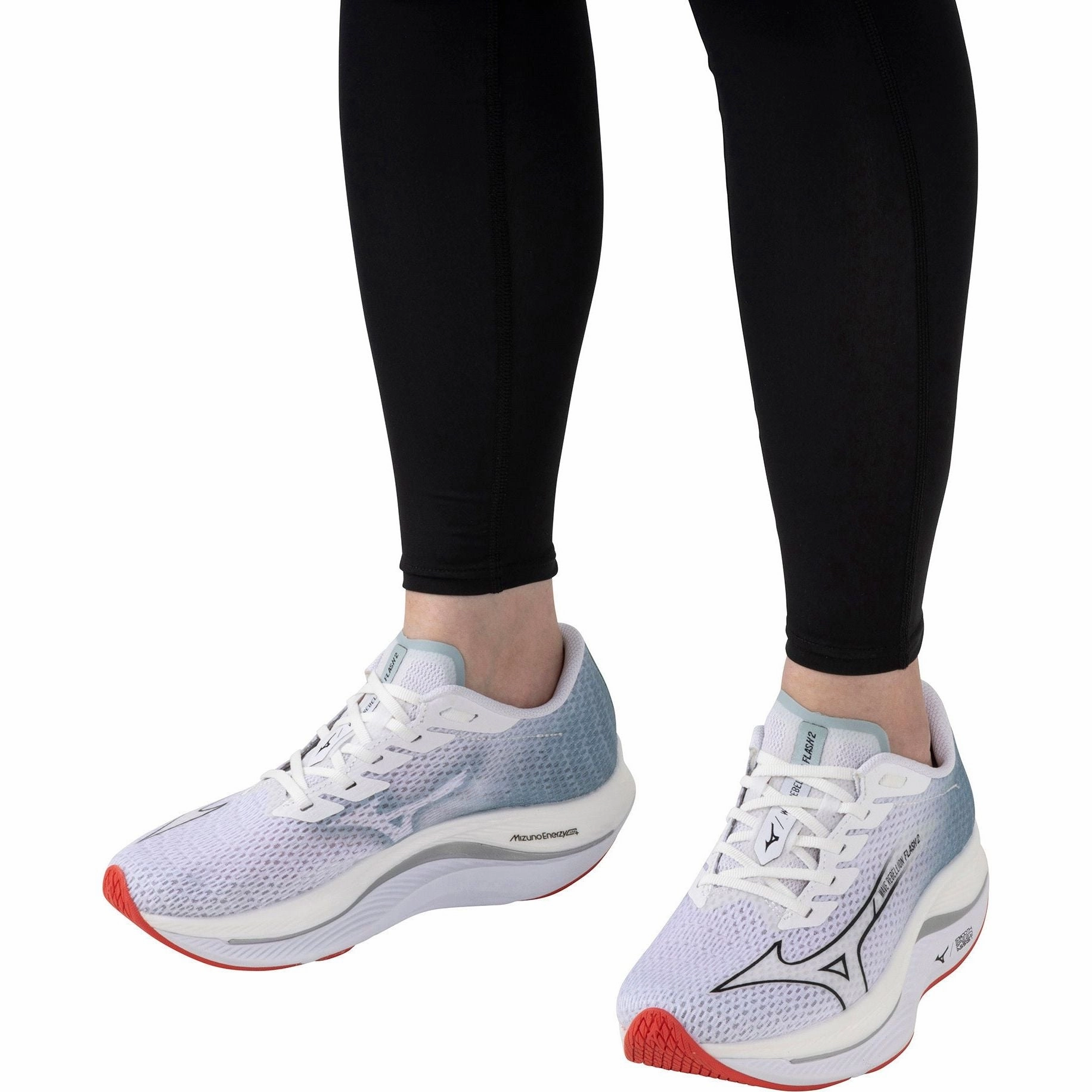 Mizuno Wave Rebellion Flash 2 Womens Running Shoes - White Rider Road Sneakers