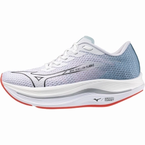 Mizuno Wave Rebellion Flash 2 Womens Running Shoes - White Mizuno Wave Rebellion runners
