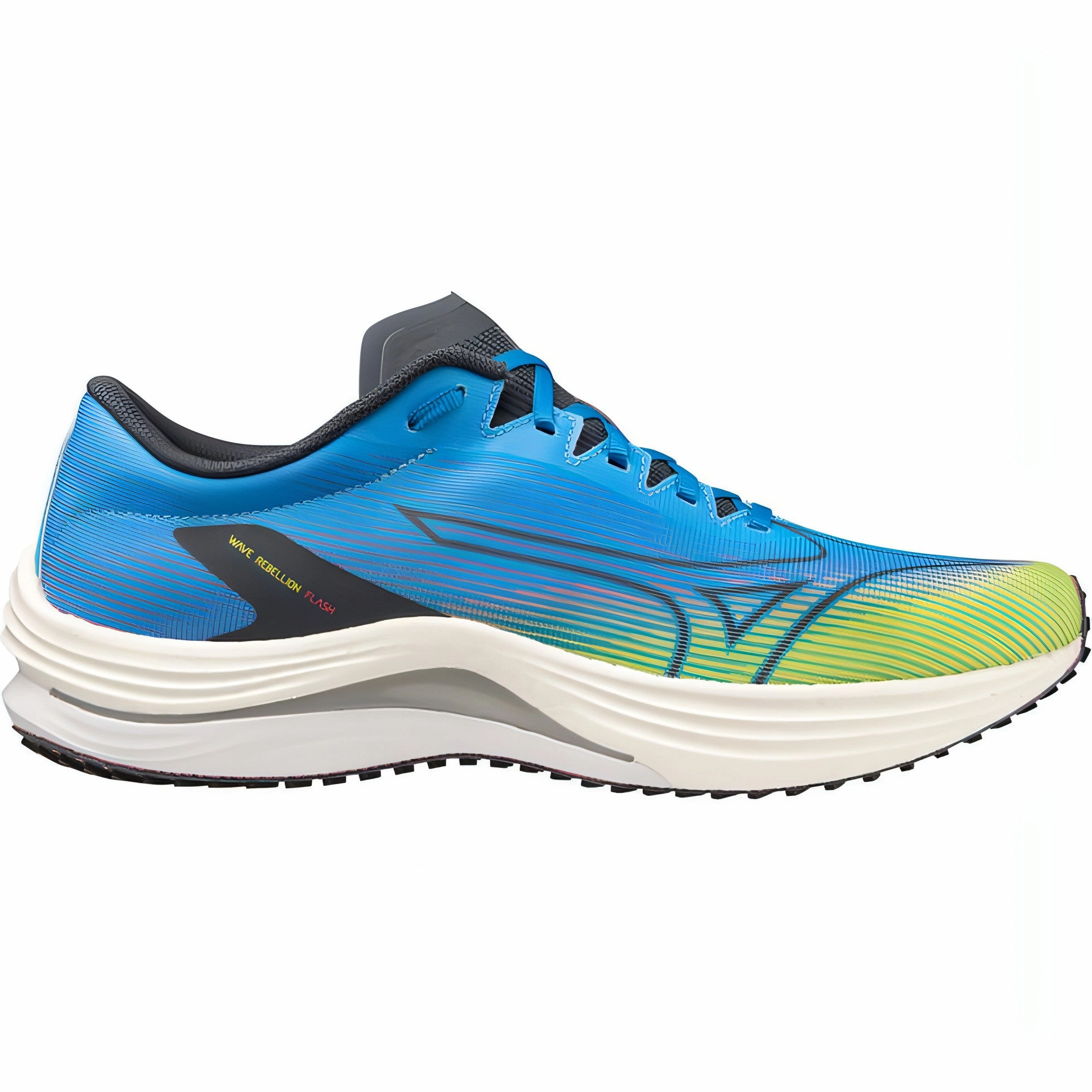 Mizuno Wave Rebellion Flash Mens Running Shoes - Yellow Rider Road Sneakers