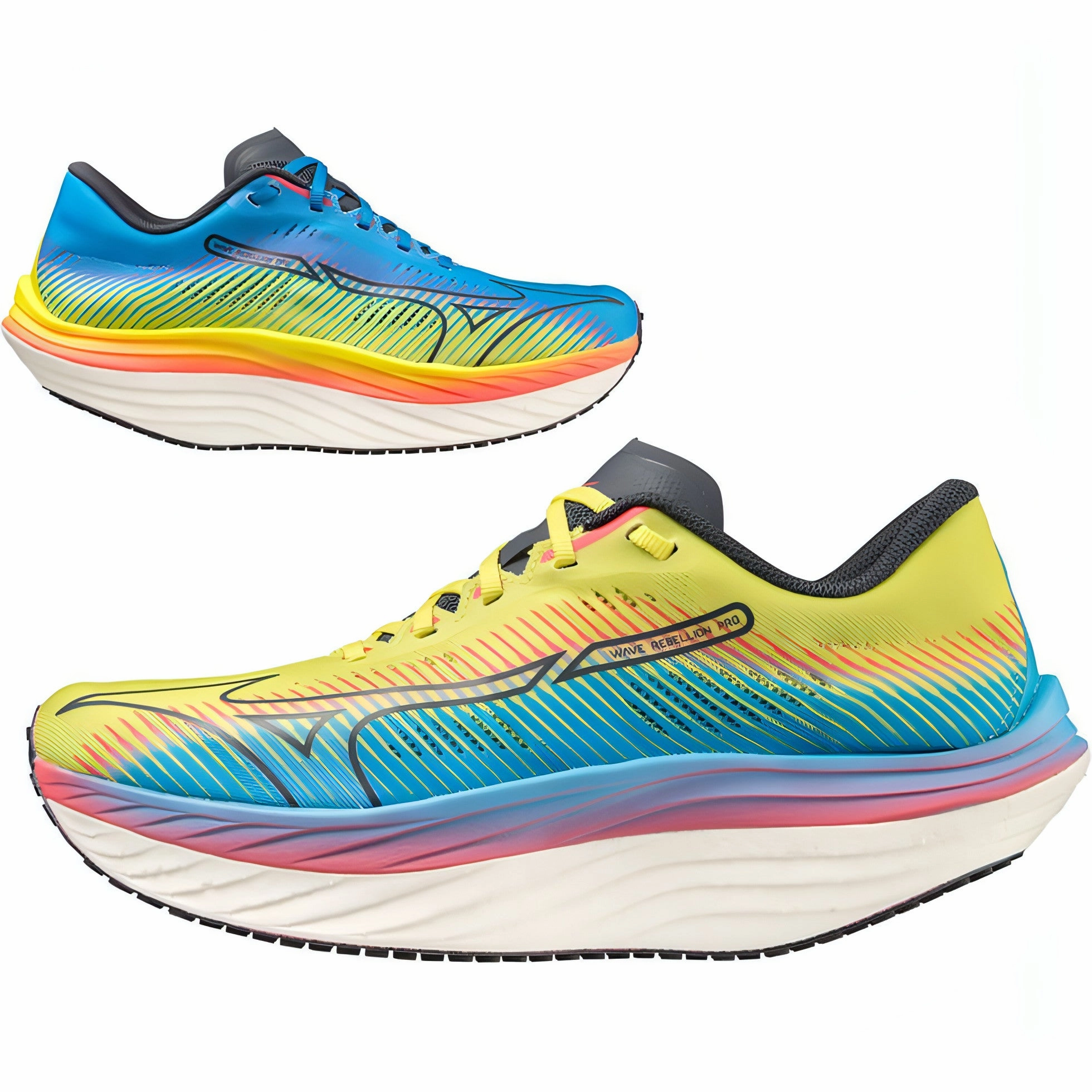 Mizuno Wave Rebellion Pro Mens Running Shoes - Yellow Rider Road Sneakers