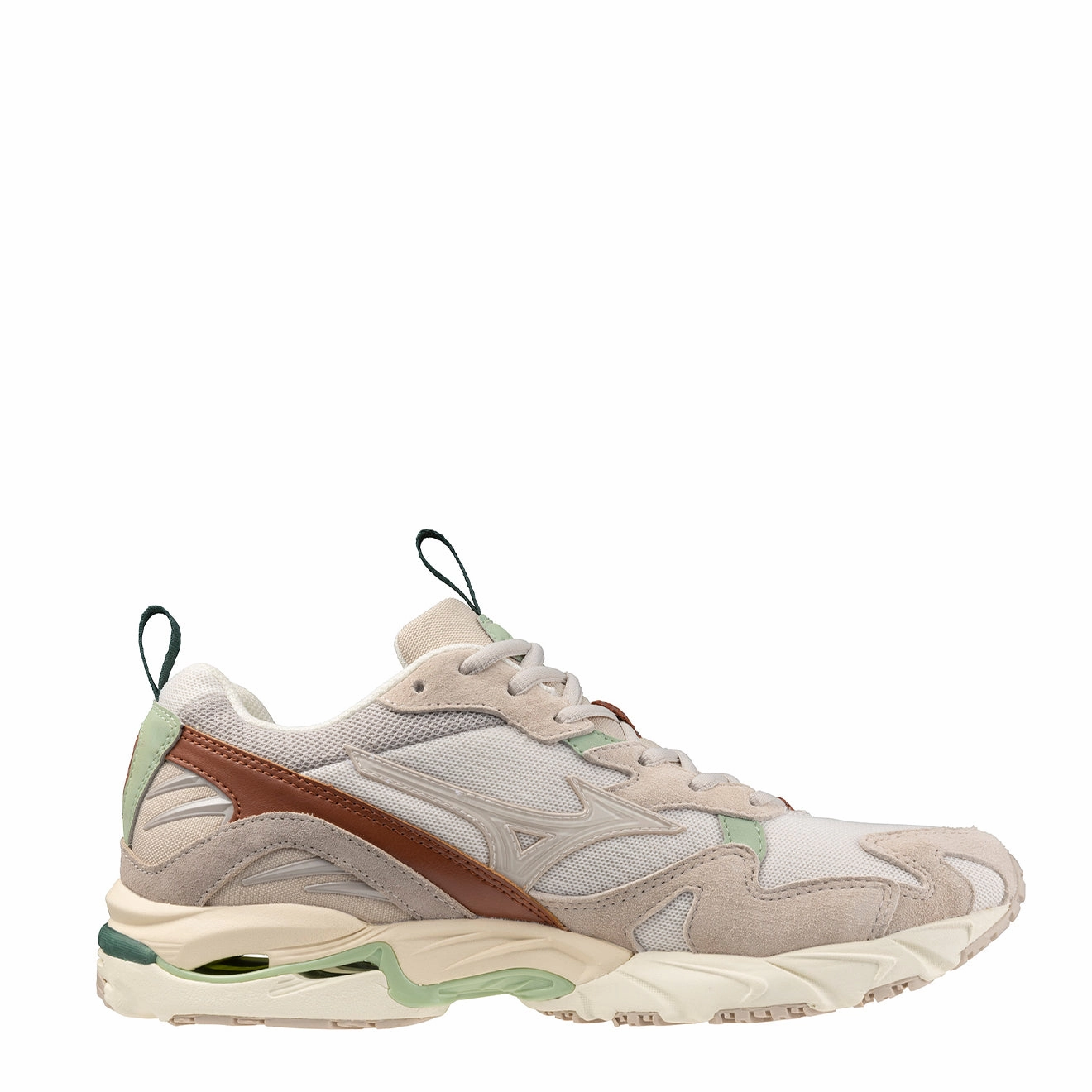 Mizuno Wave Rider 10 Premium Trainers Silver Cloud / White Sand / White Sand Horizon Cushion Shoes