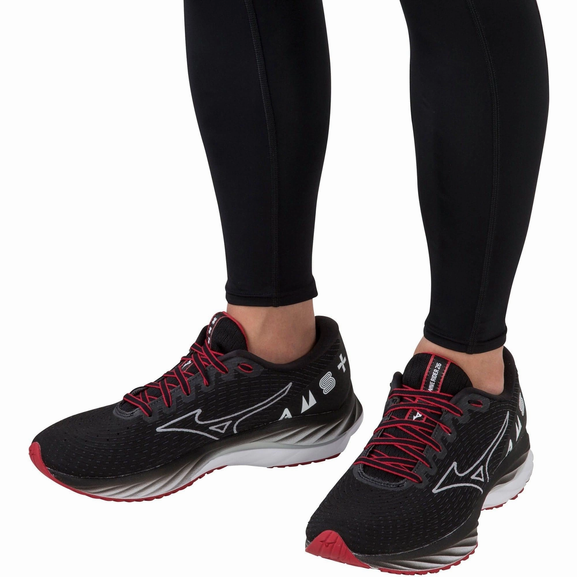 Mizuno Wave Rider 26 Amsterdam Running Shoes - Black Sky Tech Footwear