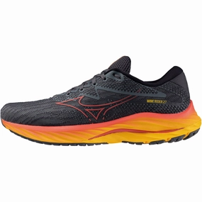 Mizuno Wave Rider 27 Mens Running Shoes - Grey Mizuno Wave Rider shoes