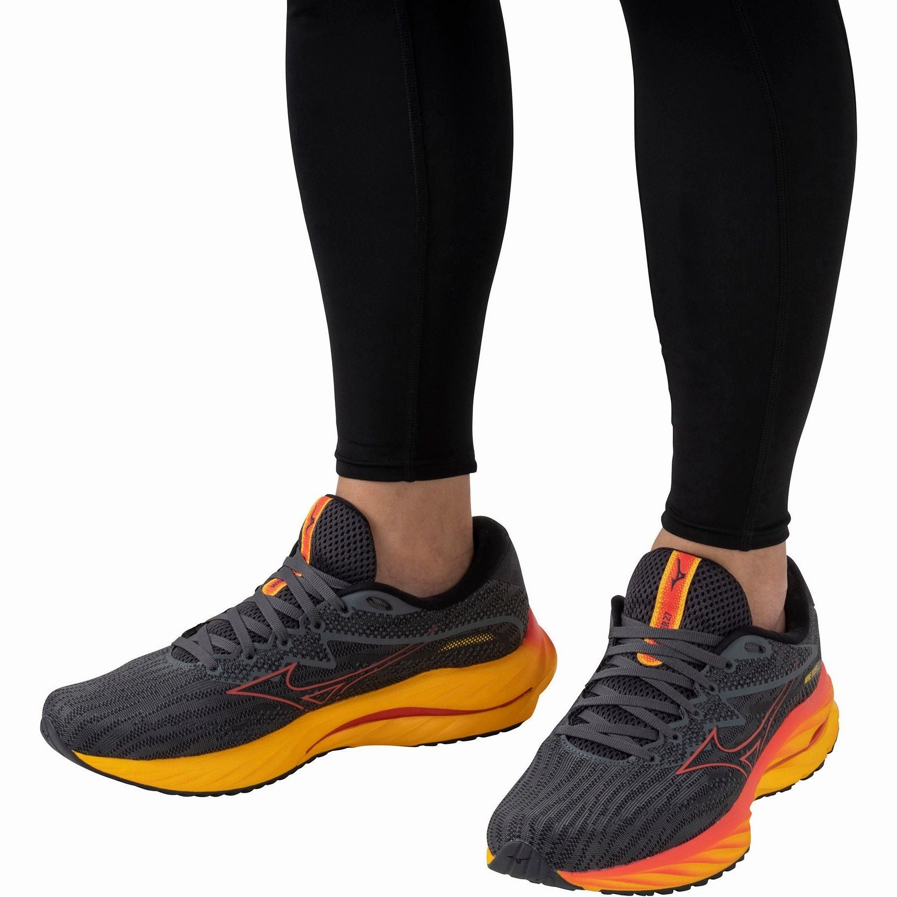 Mizuno Wave Rider 27 Mens Running Shoes - Grey Sky Tech Footwear