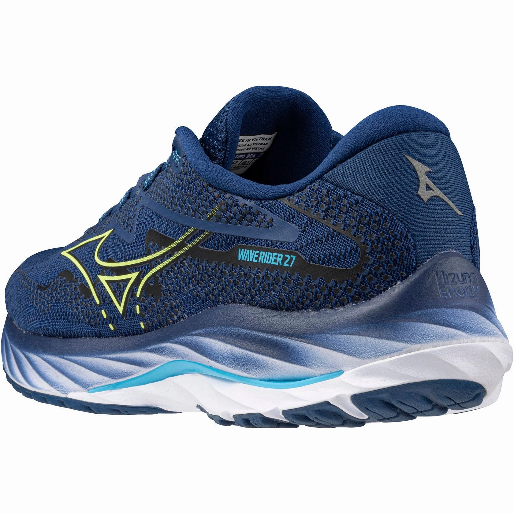 Mizuno Wave Rider 27 Mens Running Shoes - Navy Sky Tech Footwear
